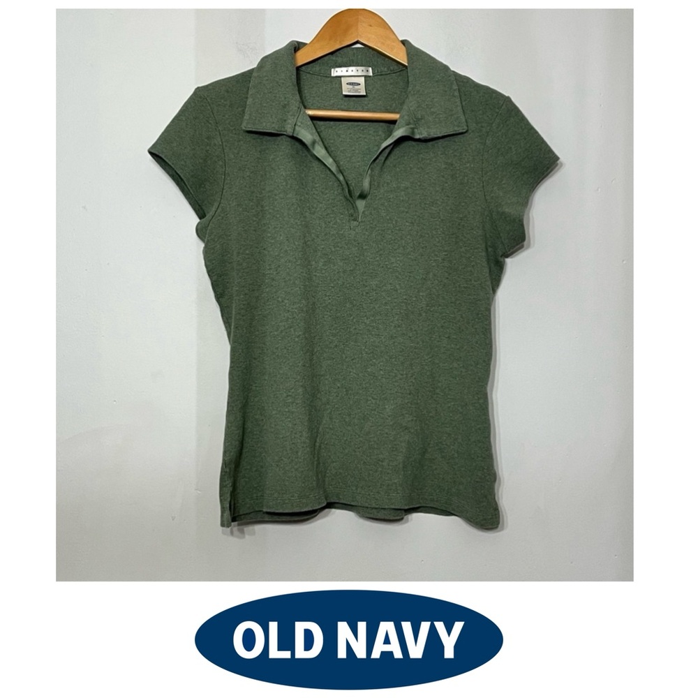 Old Navy Green Polo-Style Short Sleeve Top